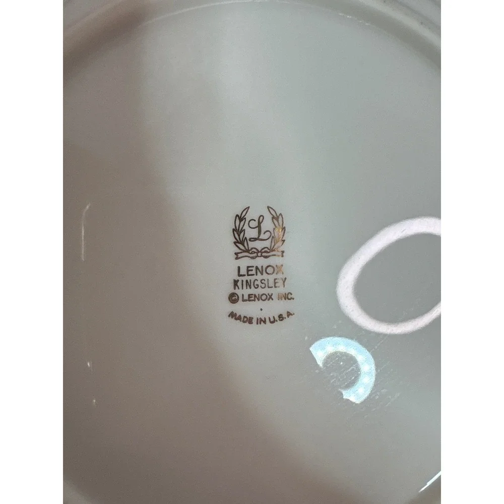 Lenox Kingsley Dinnerware Set 5 Piece  Aqua Blue Floral‎ USA